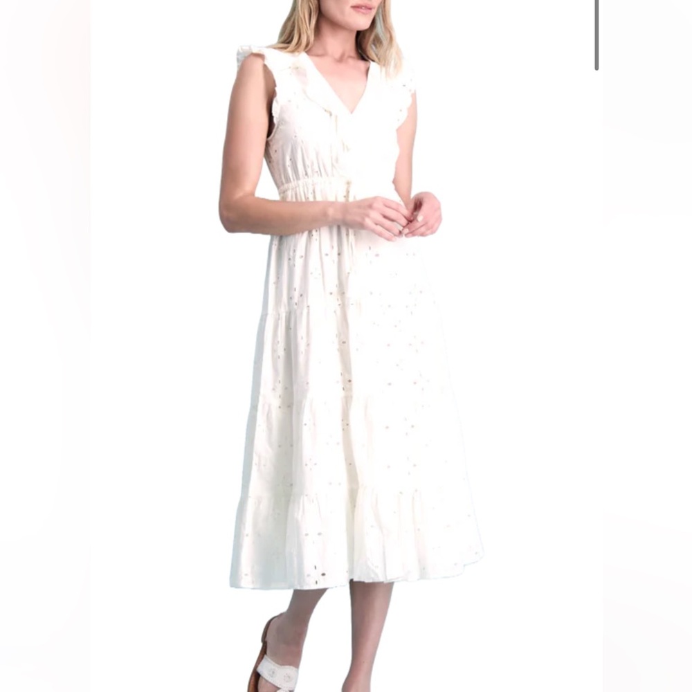 Mer St. Barth Giselle Woman’s Maxi Eyelet Cotton Dress